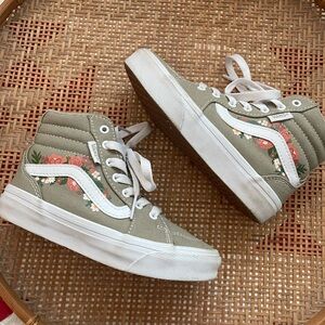 Vans Filmore Hi-top Summer Bouquet Light Olive sneaker shoes toddler kids